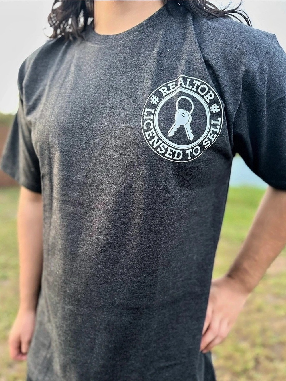 Baltica Men’s Realtor Licensed to Sell Black Graphic T-Shirt Size L